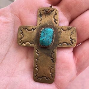 SOLD!!  Turquoise cross